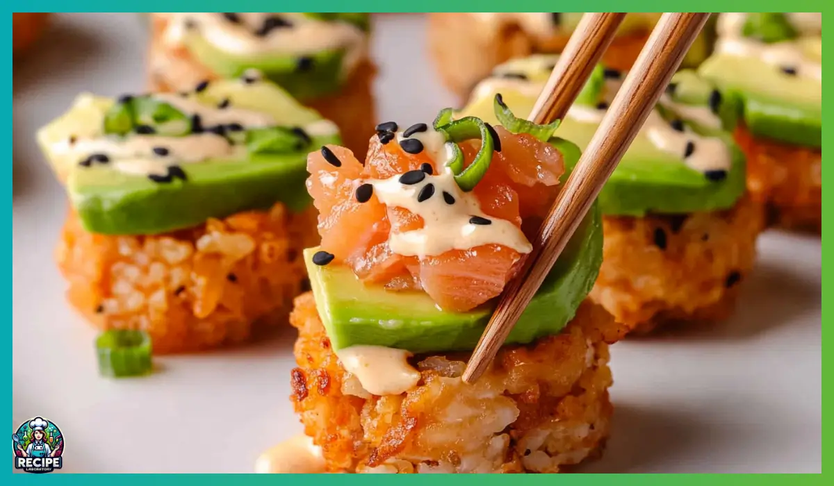 Spicy salmon crispy rice