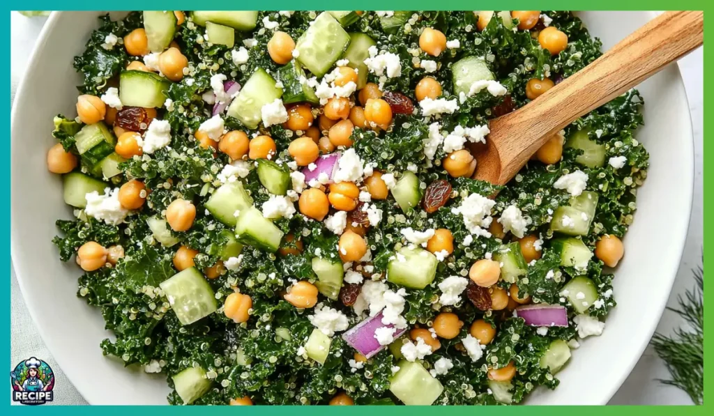 Kale Quinoa Chickpea Salad
