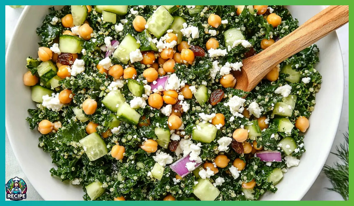 Kale Quinoa Chickpea Salad