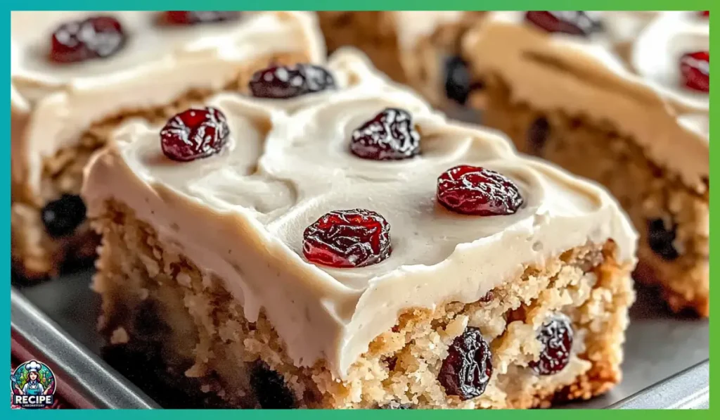 Maple oatmeal raisin bars