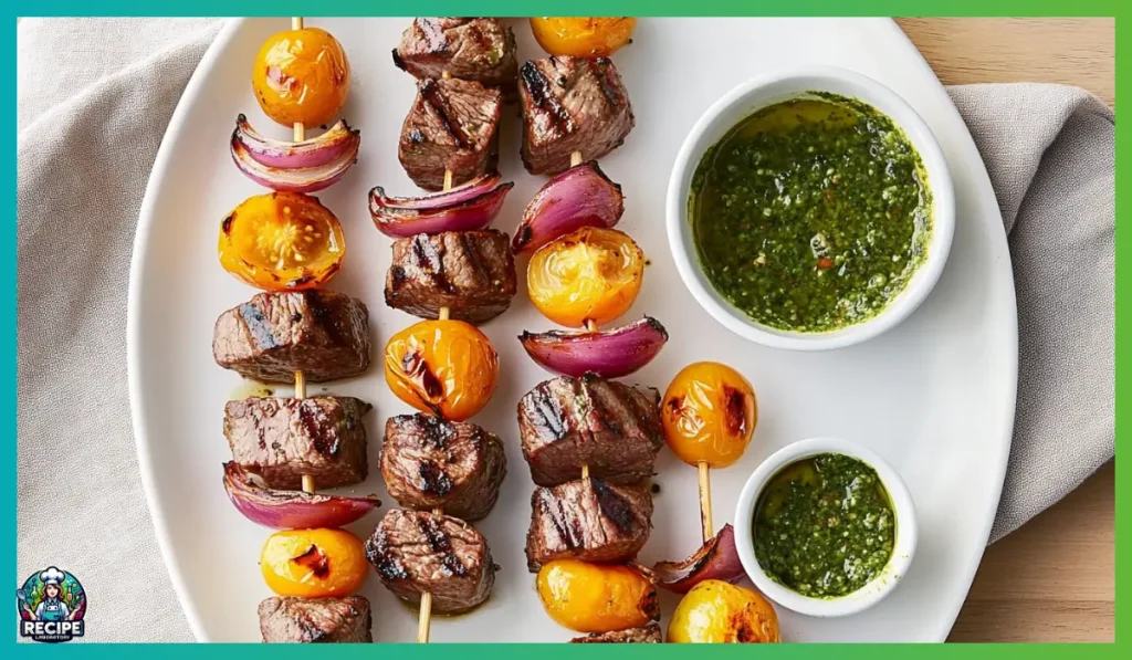 Grilled beef skewers