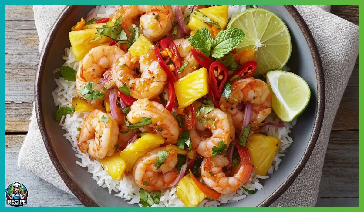Sweet and Spicy Pineapple Shrimp