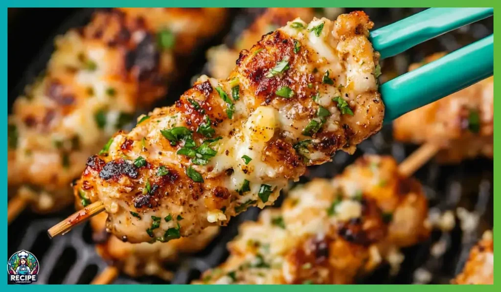Garlic Parmesan Chicken Skewers
