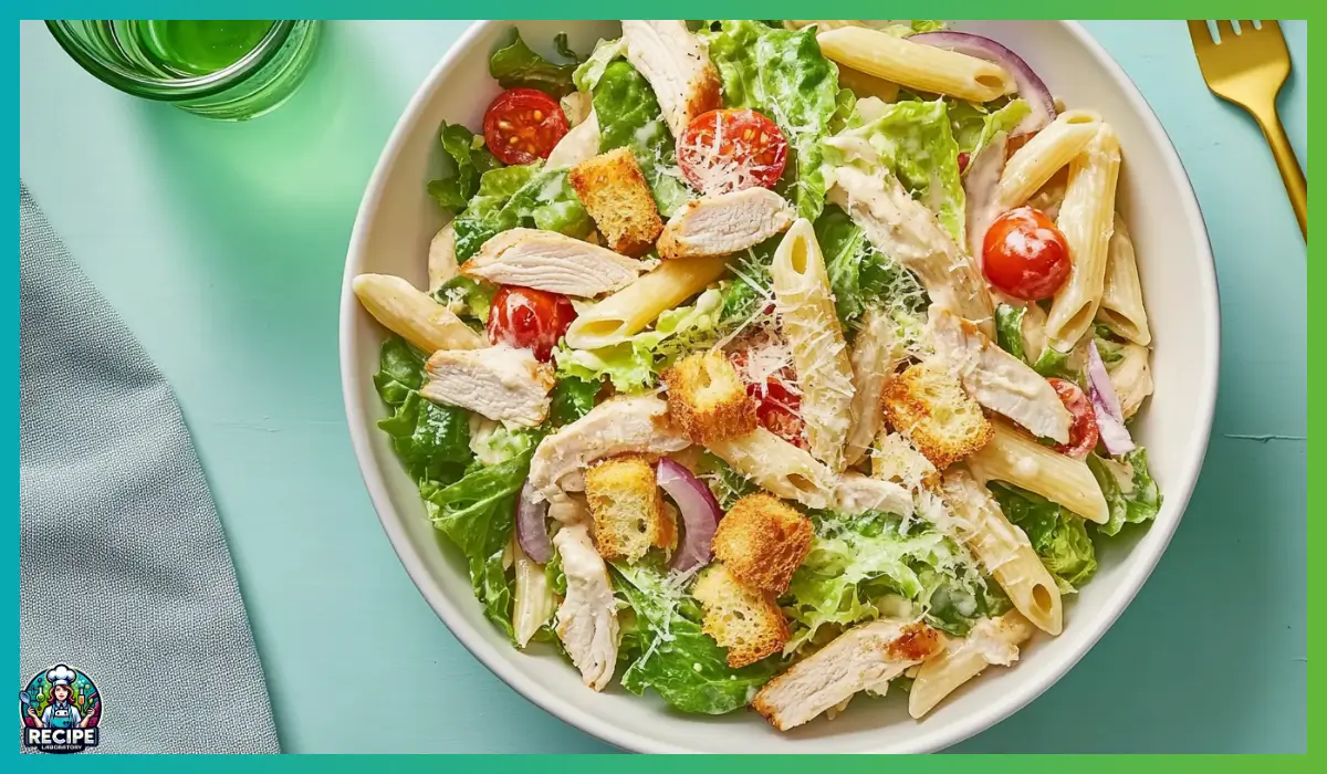 Caesar chicken pasta salad
