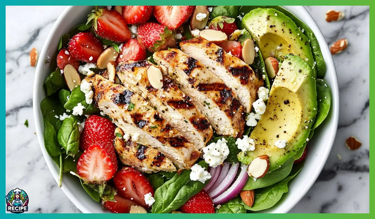 Strawberry spinach salad
