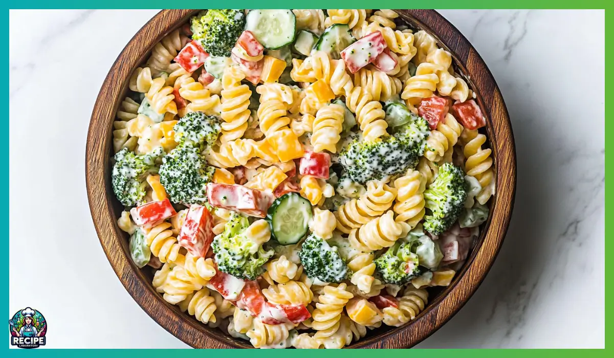 Creamy ranch pasta salad