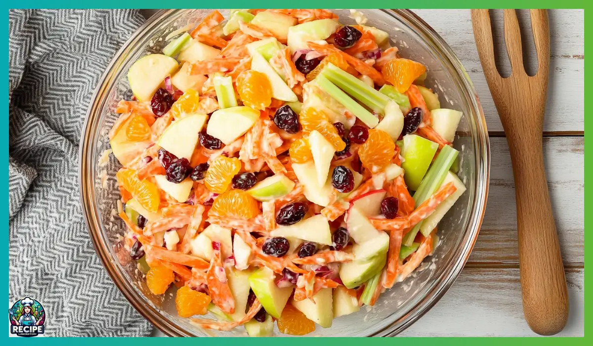 Crunchy apple carrot slaw