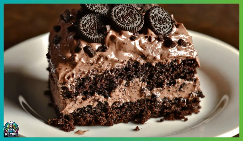 Chocolate Oreo Poke Cake