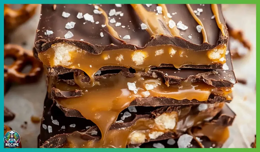 Chocolate caramel pretzel bark