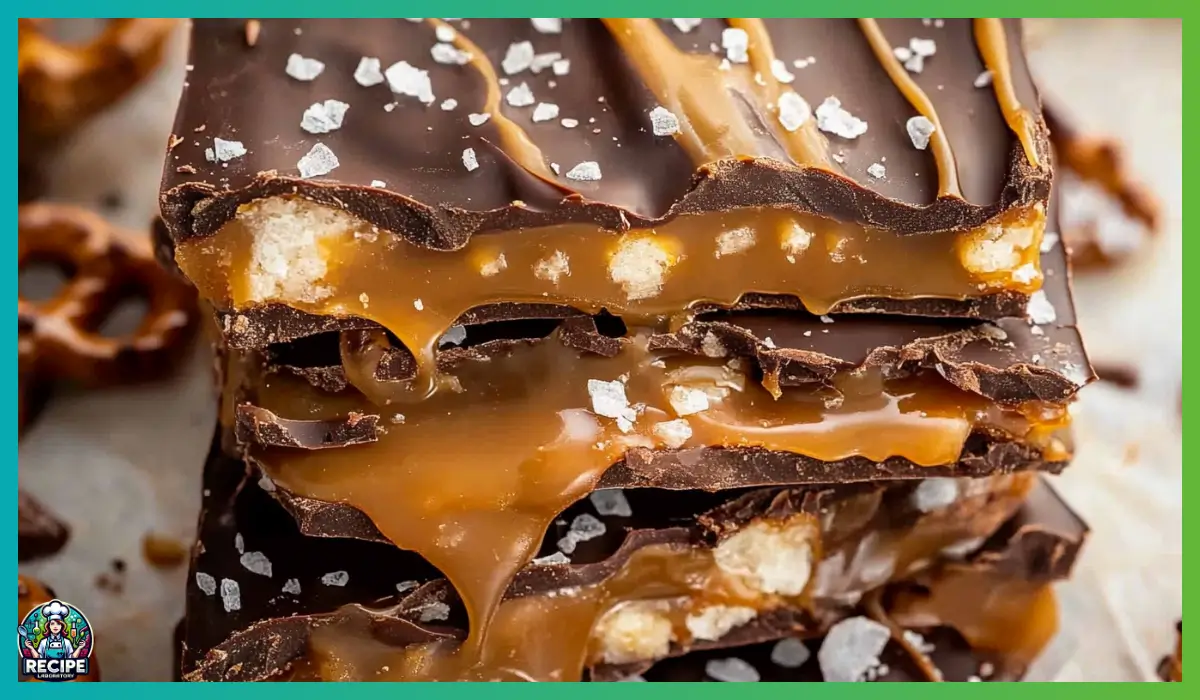 Chocolate caramel pretzel bark