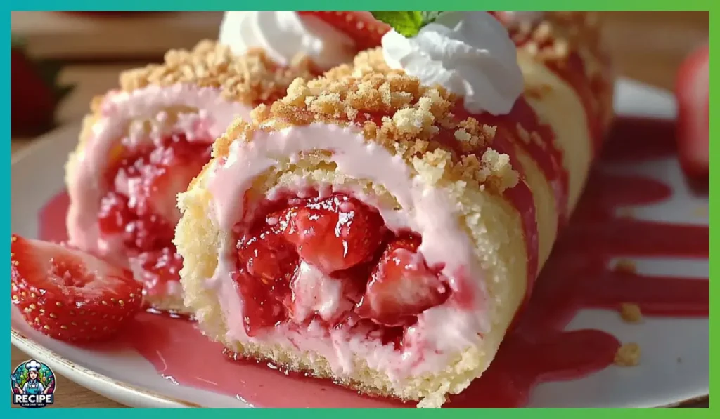 Strawberry Cheesecake Crepe Rolls