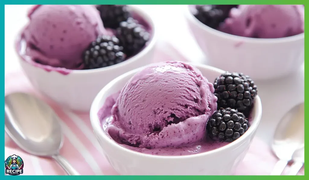 Homemade Blackberry Ice Cream