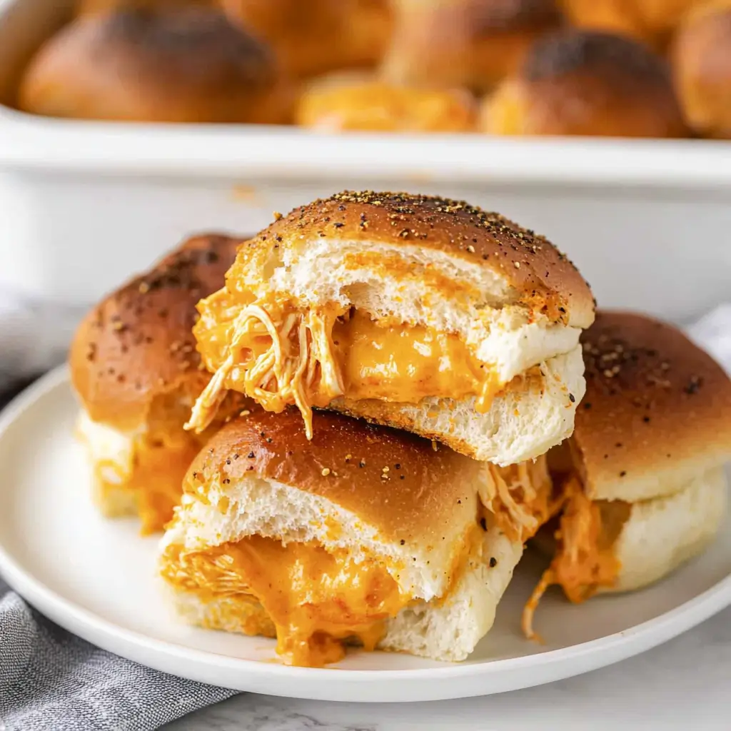 Buffalo chicken sliders