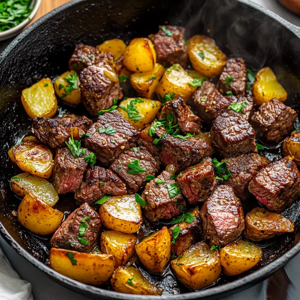 Garlic Herb Steak Bites