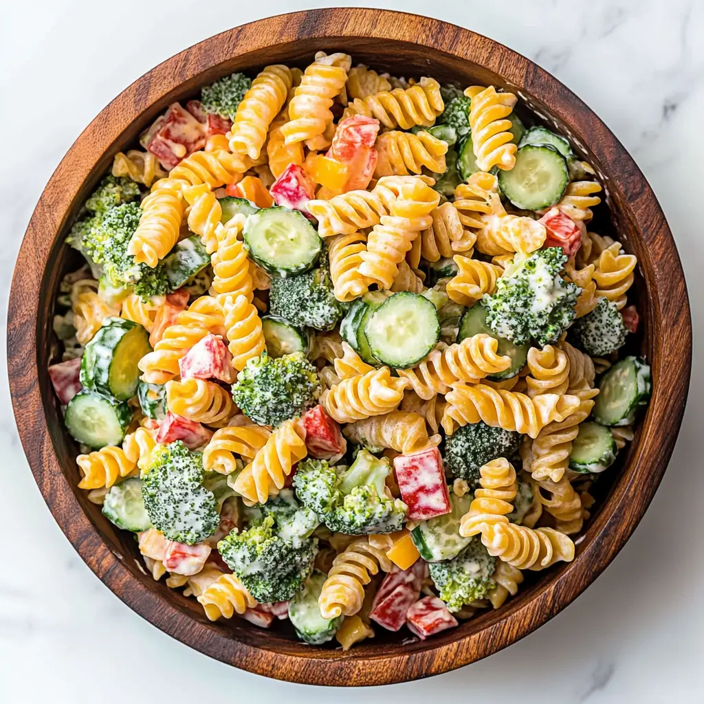 Creamy ranch pasta salad