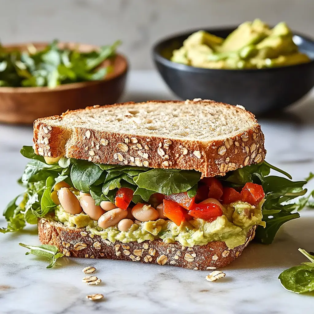 white bean sandwich