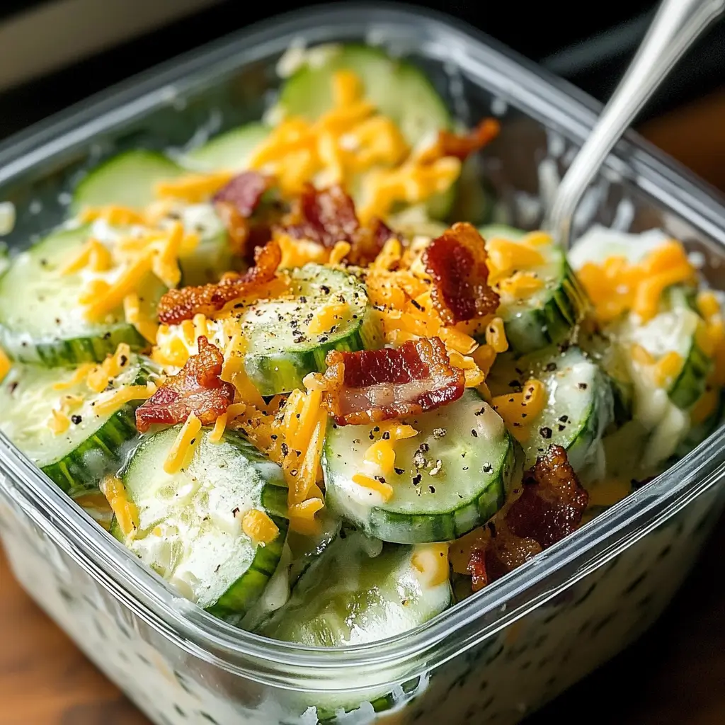 Creamy cucumber salad