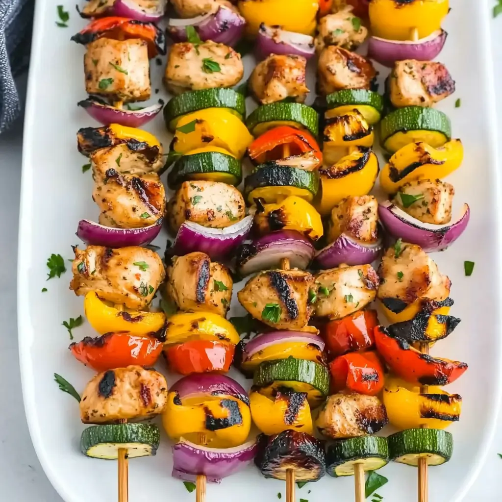 Grilled chicken kabobs