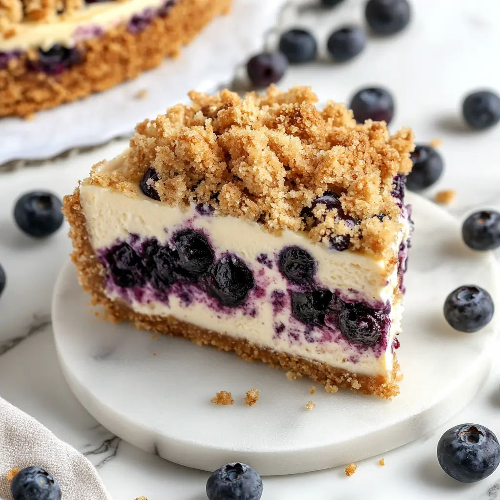 blueberry crumble cheesecake