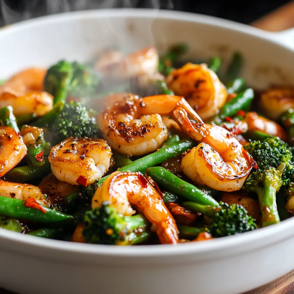 Spicy shrimp stir-fry