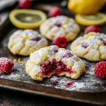 Soft Lemon Raspberry Cookies