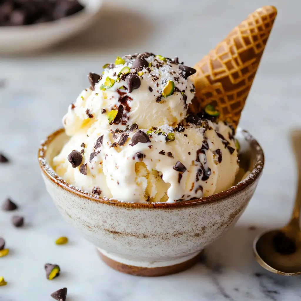No-churn cannoli ice cream