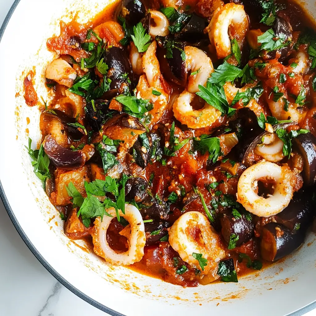 squid with arugula