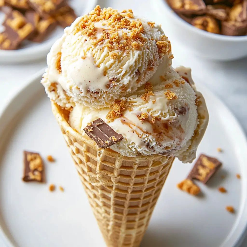 No-Churn Butterfinger Ice Cream