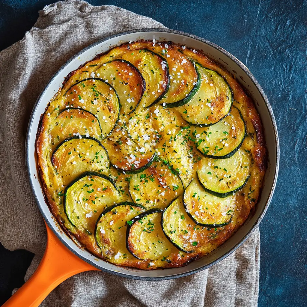 Spanish zucchini and potato frittata