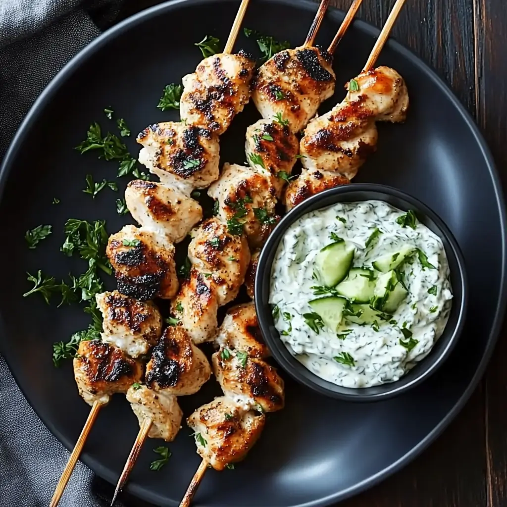 Tzatziki chicken skewers