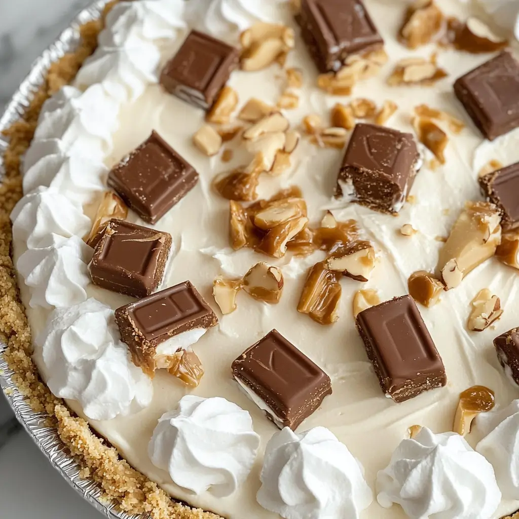 No-Bake Snickers Pie