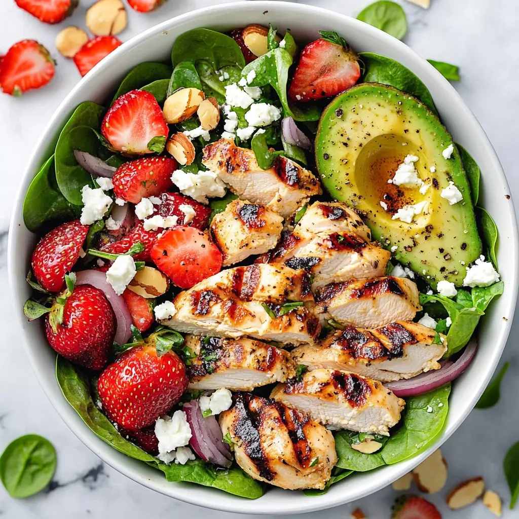 Strawberry spinach salad